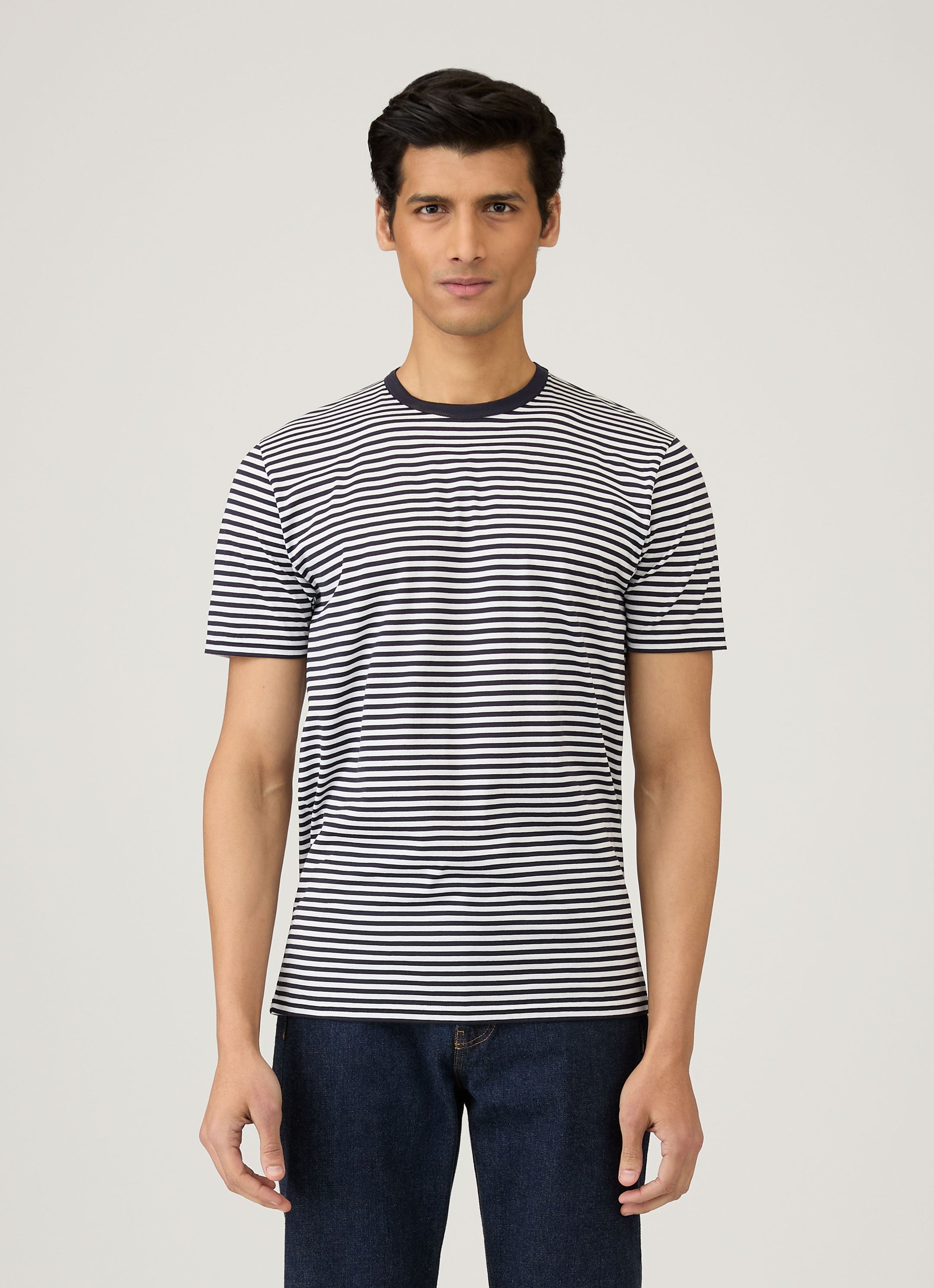 Men's Classic T-shirt in Navy/White English Stripe