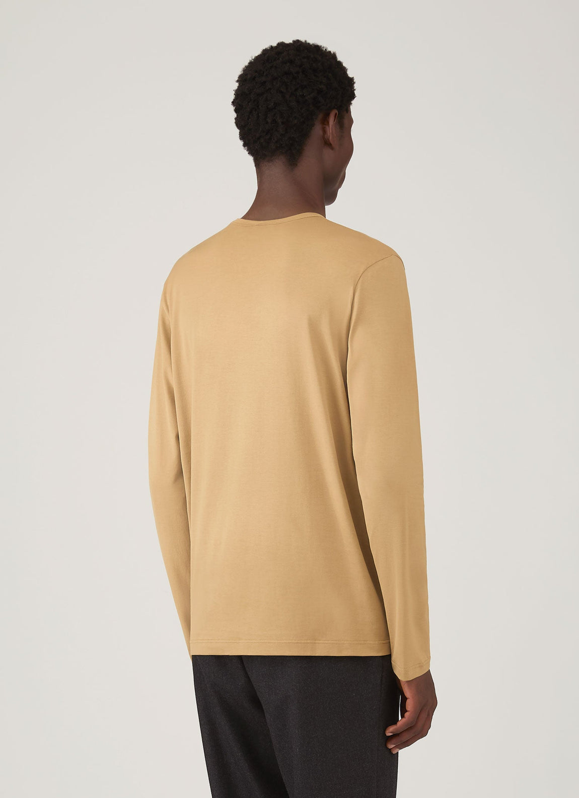 Men's Long Sleeve Classic T-shirt in Tan