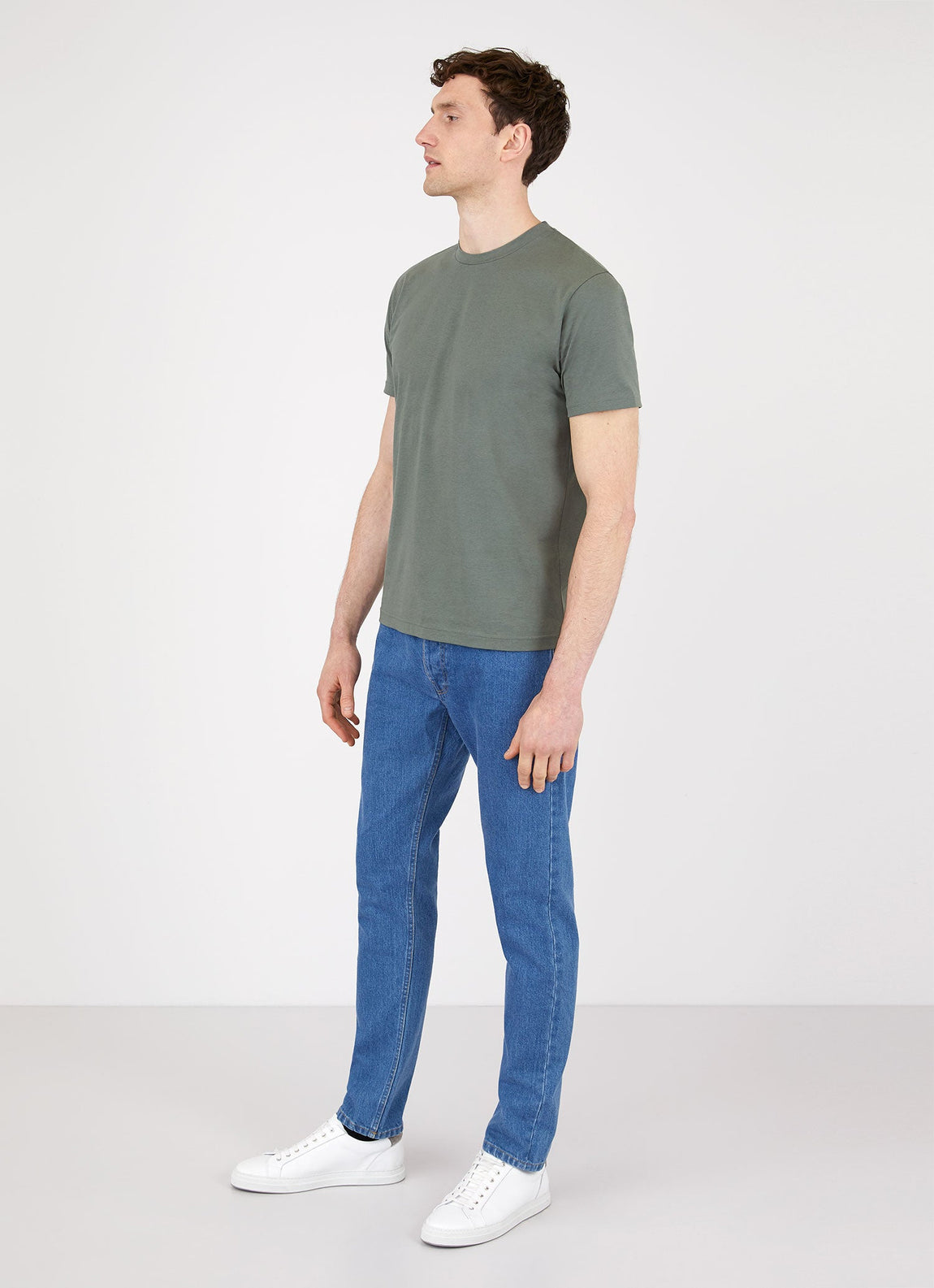 Men's Riviera T-shirt in Smoke Green Melange