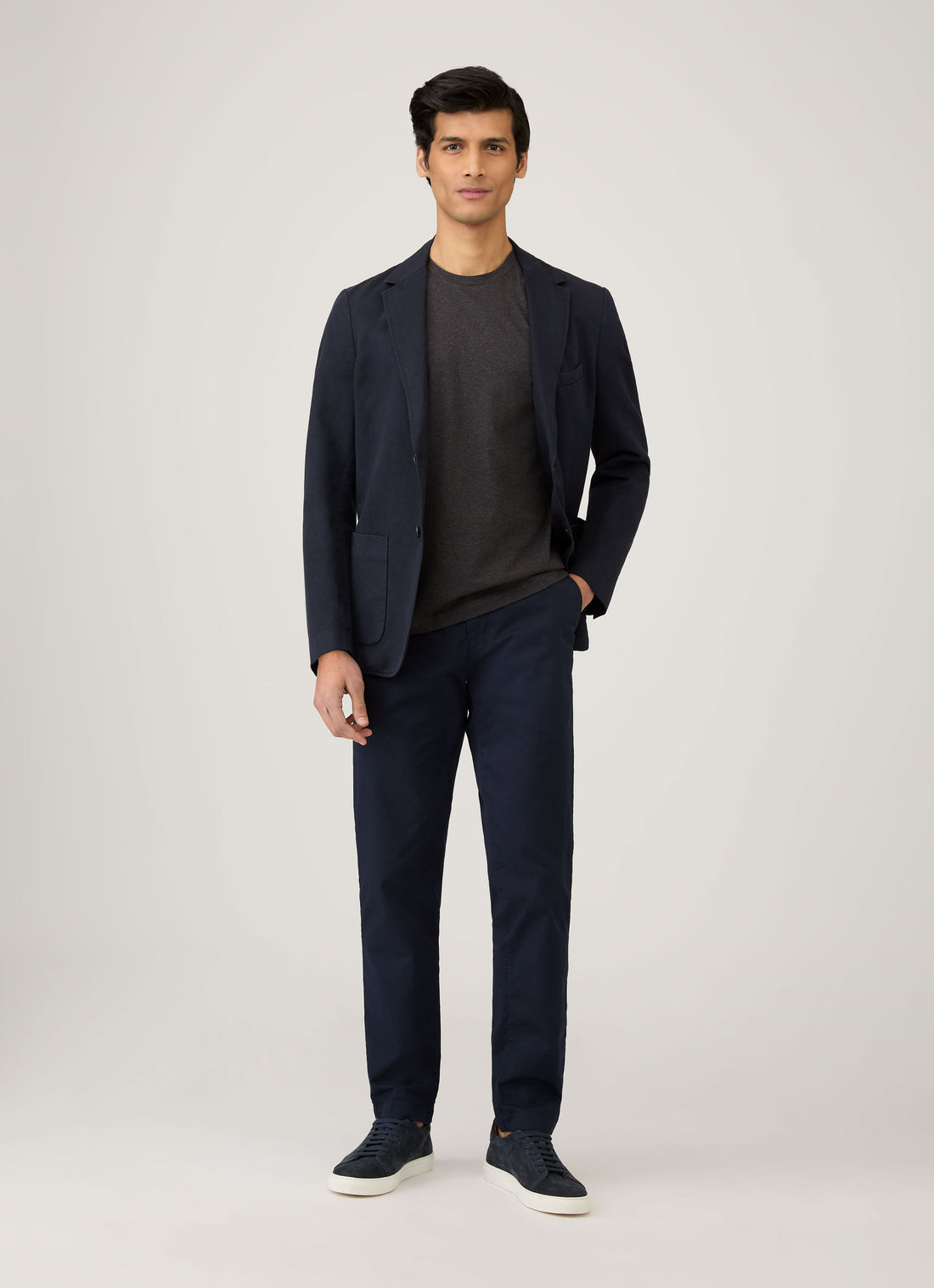 Men's Riviera T-shirt in Charcoal Melange