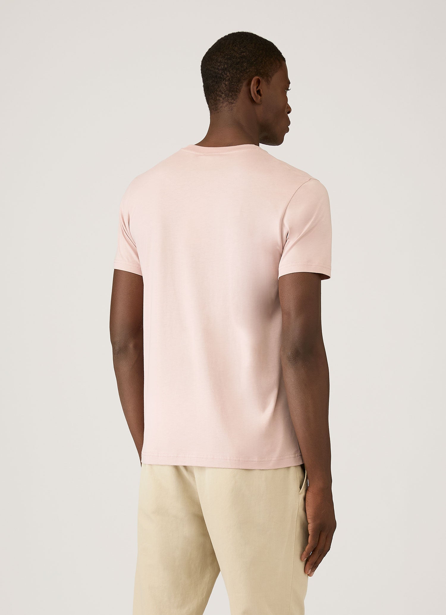 Men's Riviera Midweight T-shirt in Pale Pink
