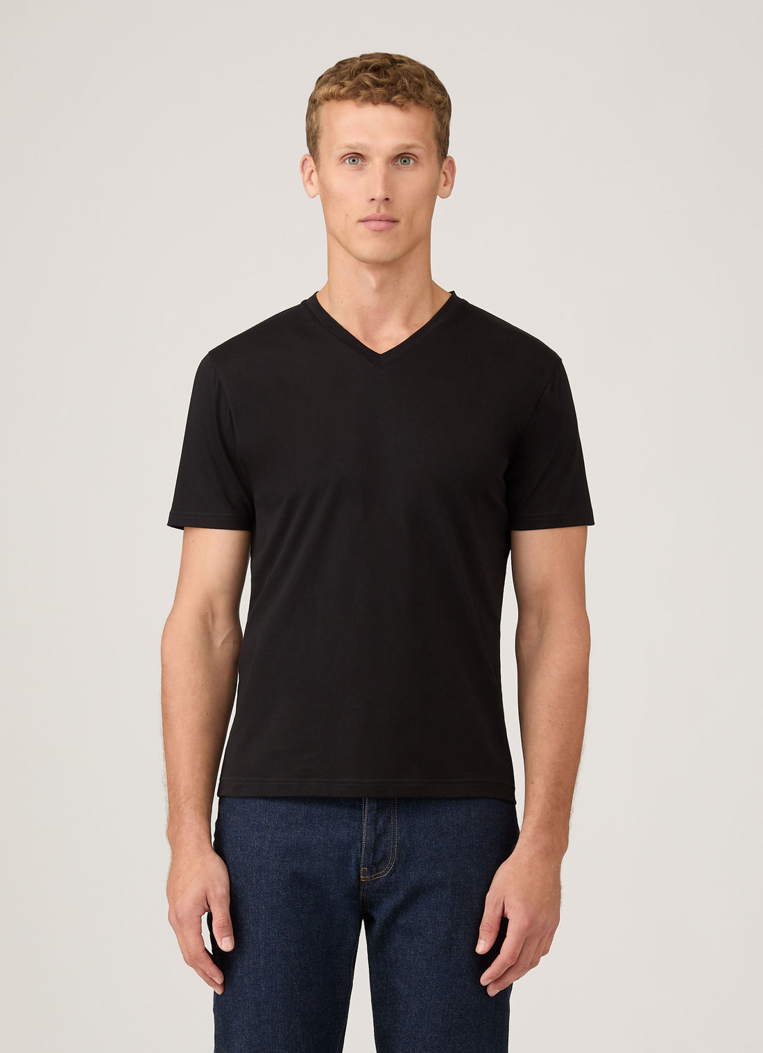 T-shirt épaisseur moyenne Riviera à col en V