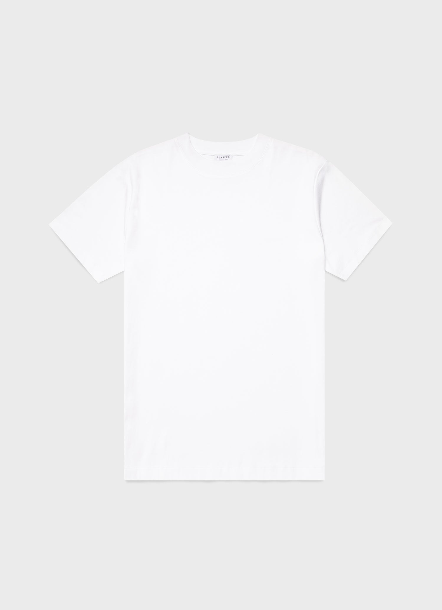 Men's Brushed Cotton Mock Neck in White