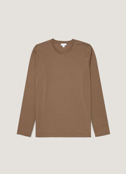 Men's Long Sleeve Riviera Midweight T‑shirt in Dark Cedar