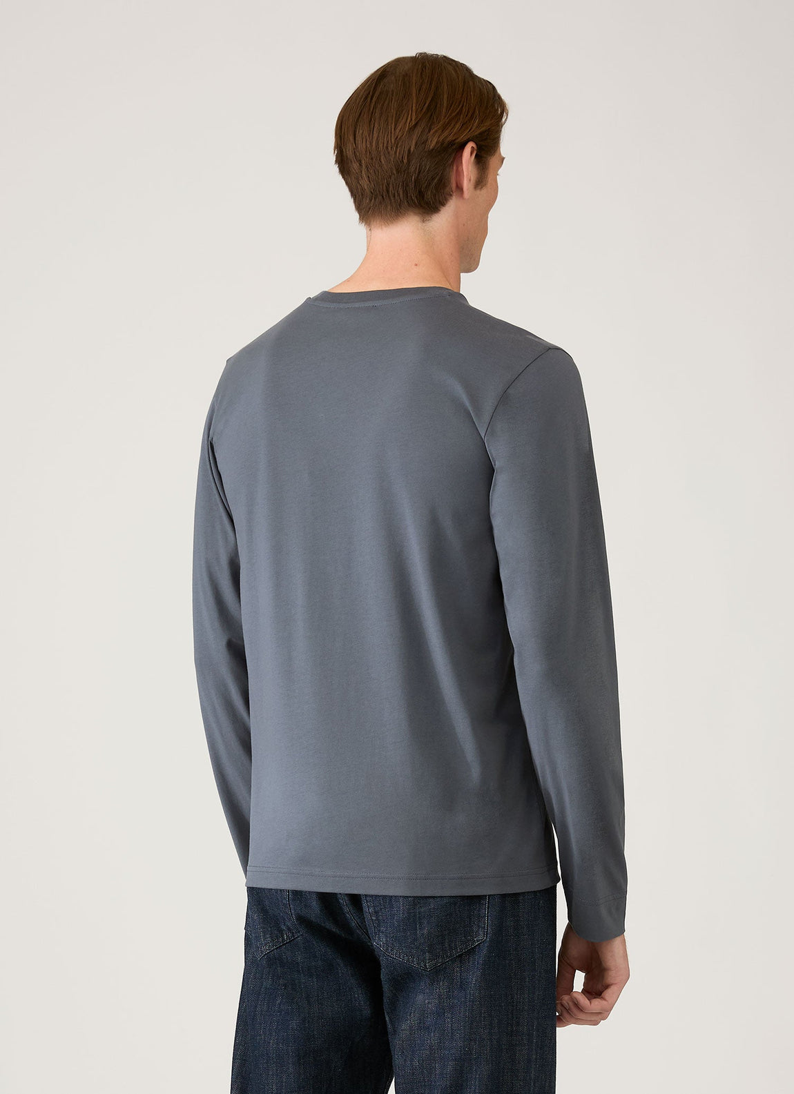 Men's Long Sleeve Riviera Midweight T‑shirt in Slate Blue
