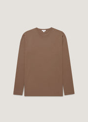 Men's Long Sleeve Riviera Midweight T-shirt in Bark