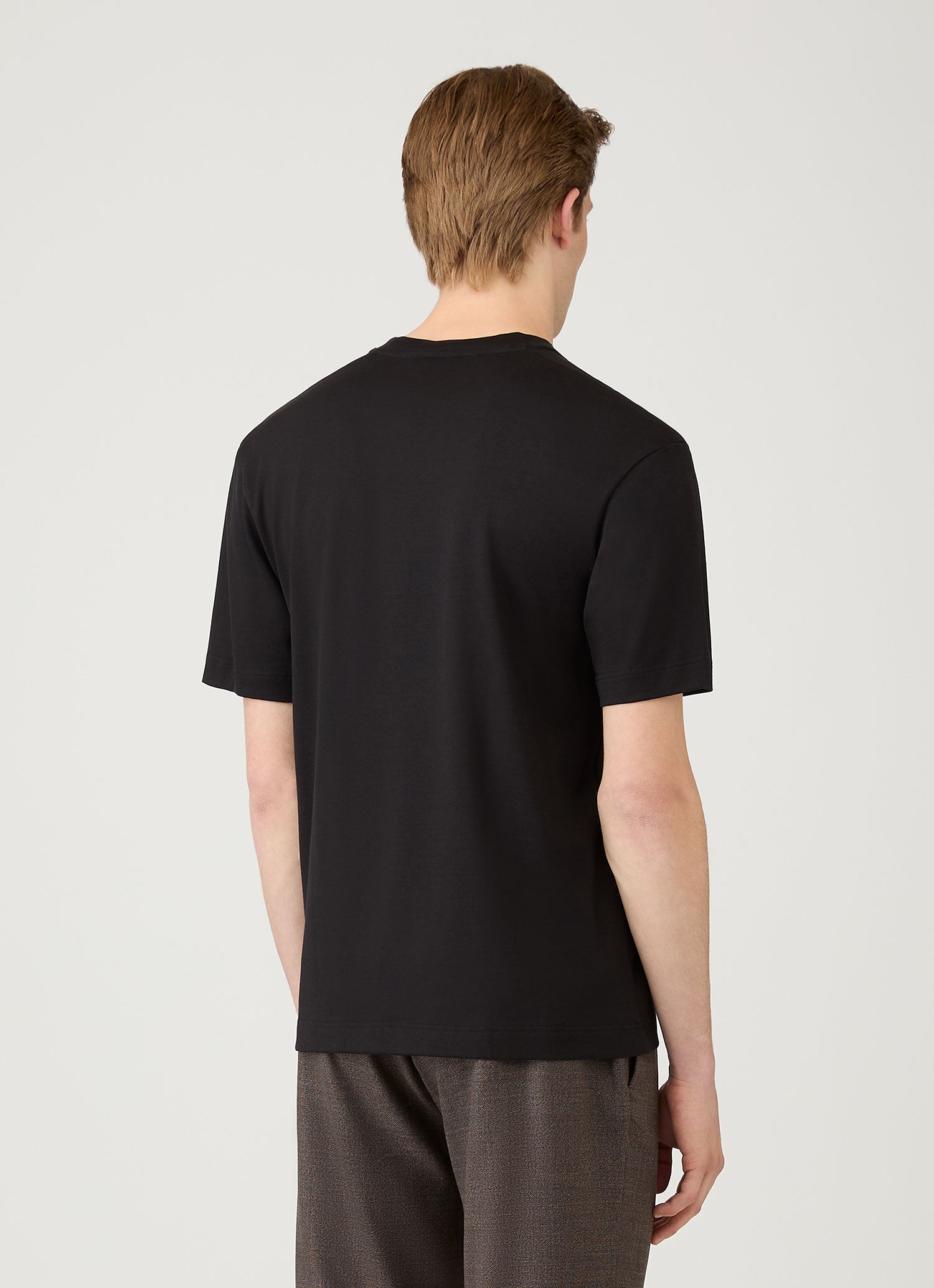 Men's Silk Cotton T-shirt in Black