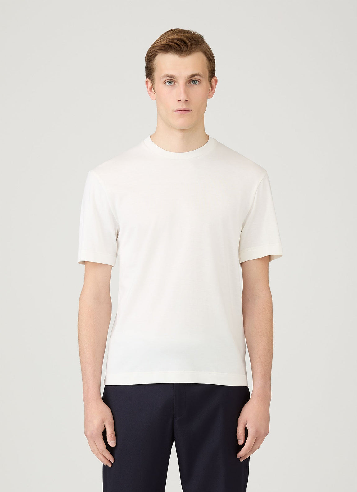 Men's Silk Cotton T-shirt in White