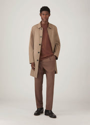 Men's Long Sleeve Heavyweight T-shirt in Conker Brown