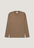 Men's Long Sleeve Heavyweight T-shirt in Dark Cedar