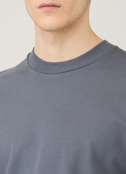 Men's Long Sleeve Heavyweight T-shirt in Slate Blue