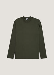 Men's Long Sleeve Heavyweight T-shirt in Dark Green