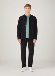 Men's Long Sleeve Heavyweight T-shirt in Steel Green