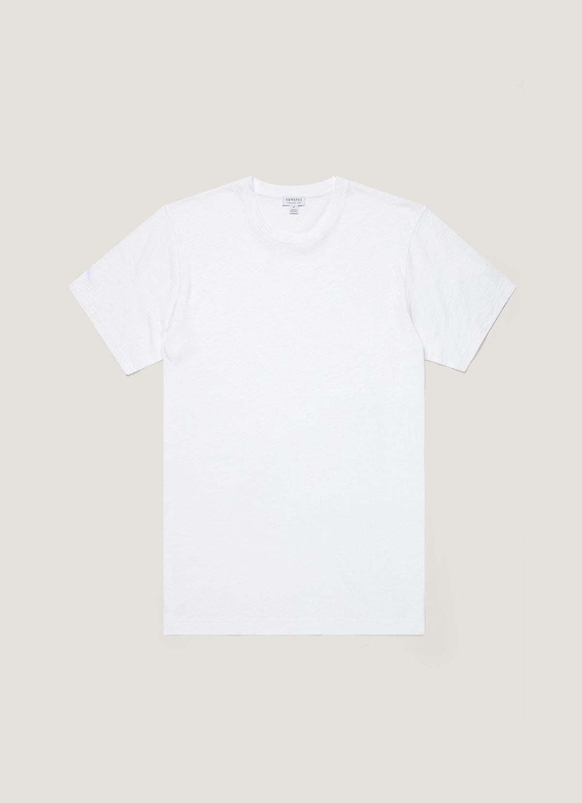 Men's Cotton Linen T-shirt in White