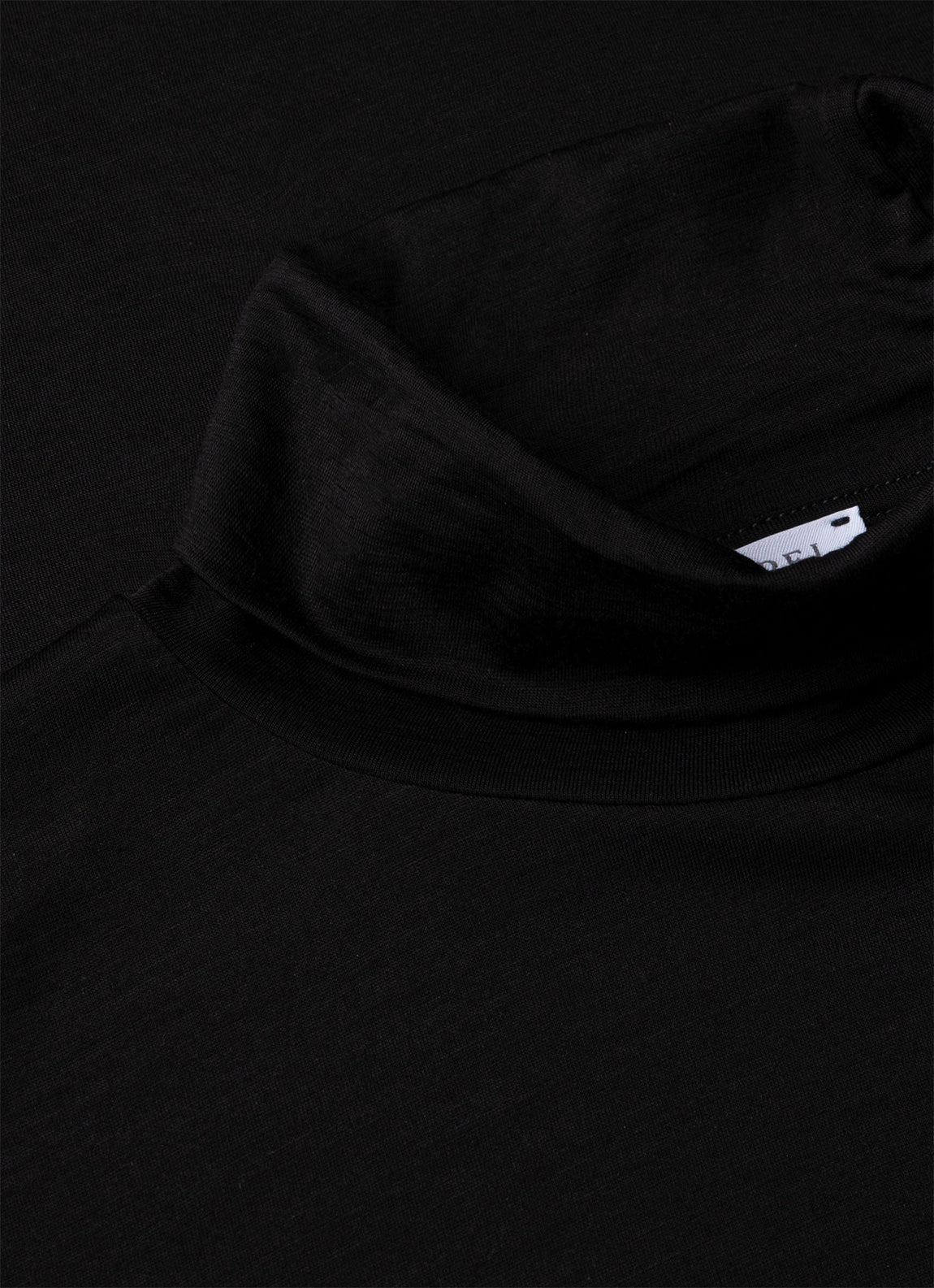 Men's Ultra-Fine Merino Roll Neck in Black