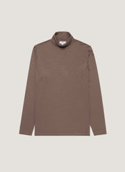 Men's Ultra-Fine Merino Roll Neck in Sandstone
