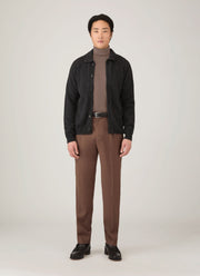 Men's Ultra-Fine Merino Roll Neck in Sandstone