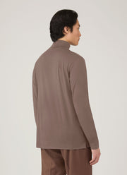 Men's Ultra-Fine Merino Roll Neck in Sandstone