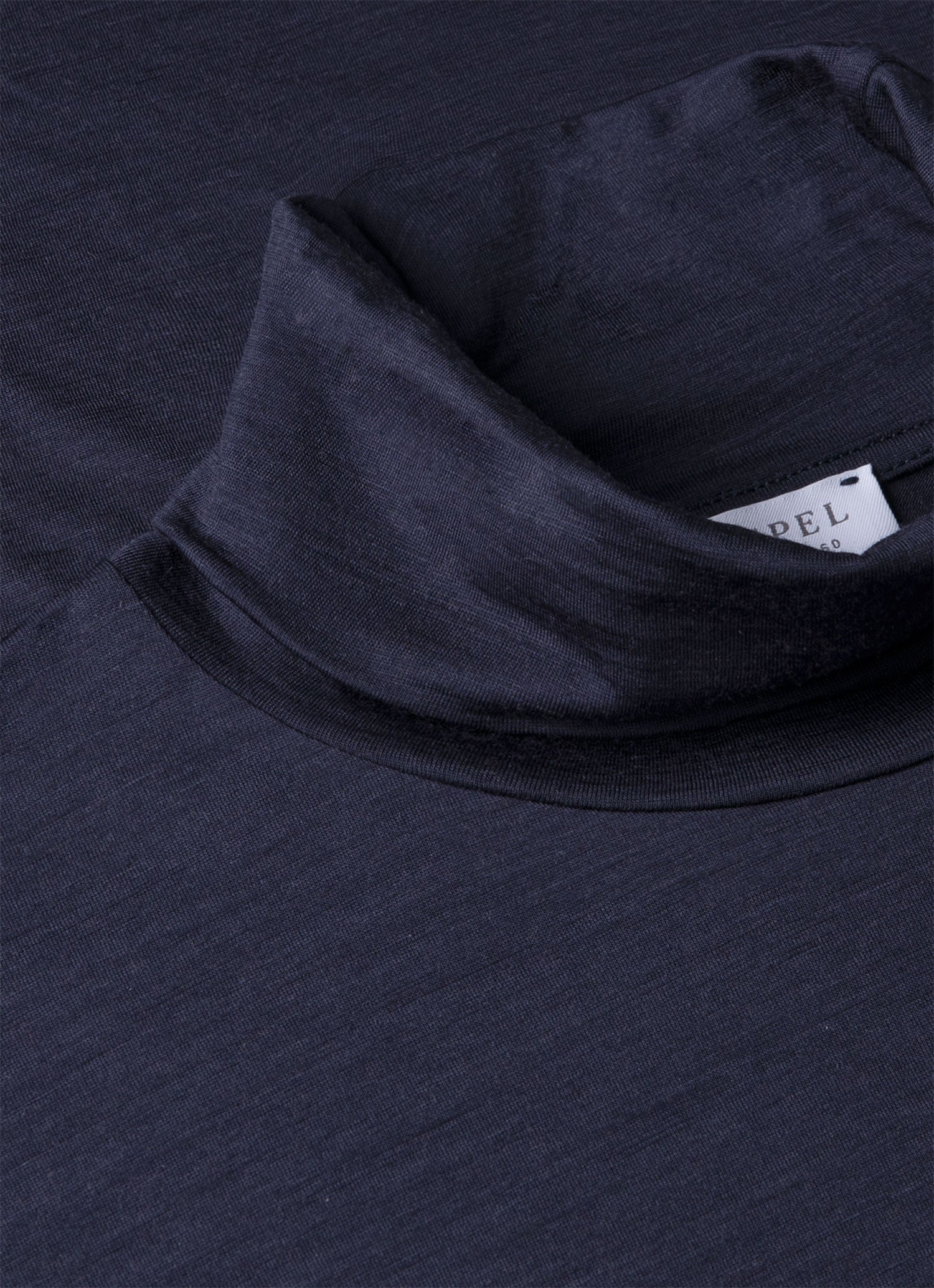 Men's Ultra-Fine Merino Roll Neck in Navy