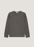 Men's Long Sleeve Cellulock Crew Neck in Charcoal