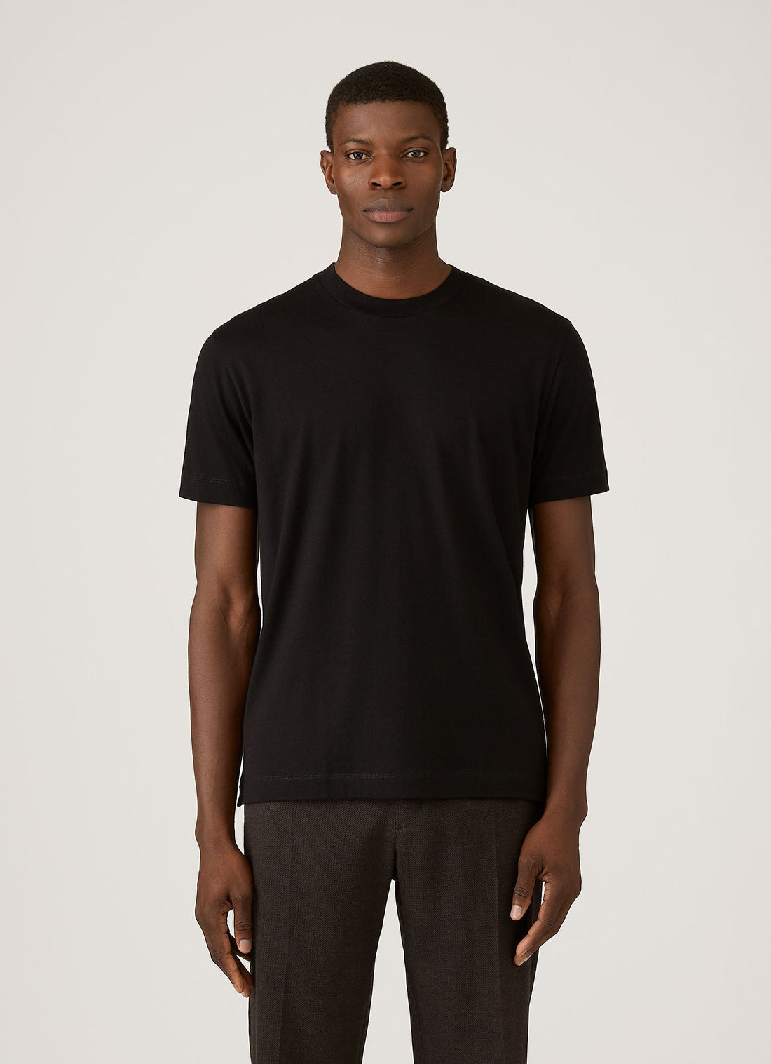 T-shirt en coton, soie et cachemire