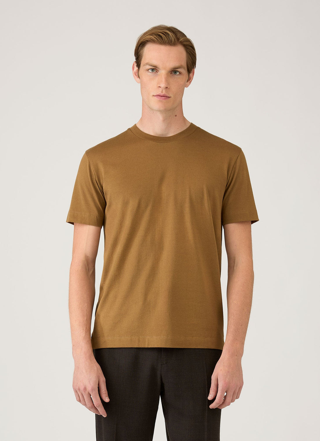 T-shirt en coton, soie et cachemire