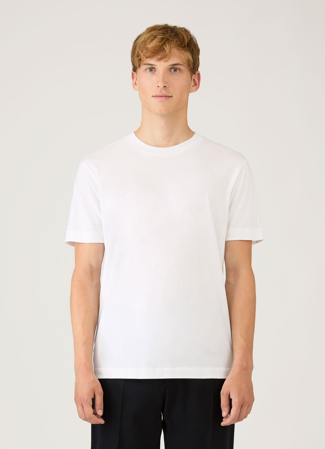 Men's Silk Cotton Cashmere T-shirt in White