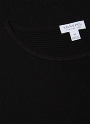 Men's Cellular Cotton Underwear T-shirt in Black