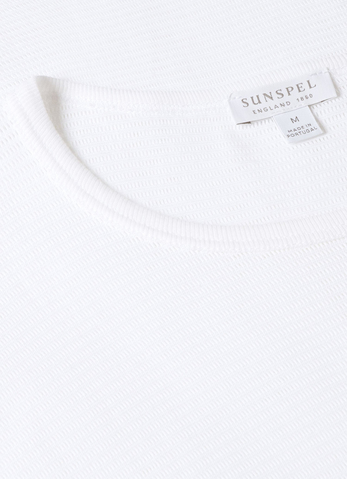 Men's Cellular Cotton Underwear T-shirt in White