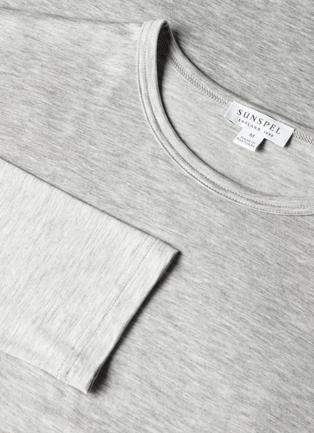 Men's Long Sleeve Tencel™ T-shirt in Grey Melange