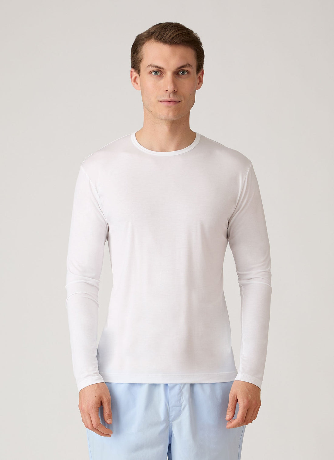 Men's Long Sleeve Tencel™ T-shirt in White