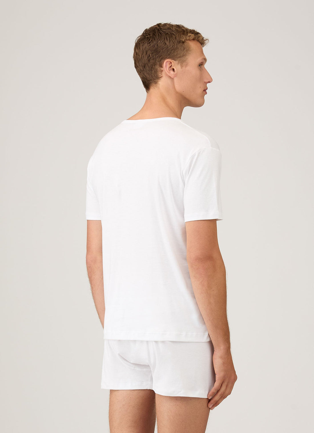T-shirt sous-vêtements col V en coton Sea Island