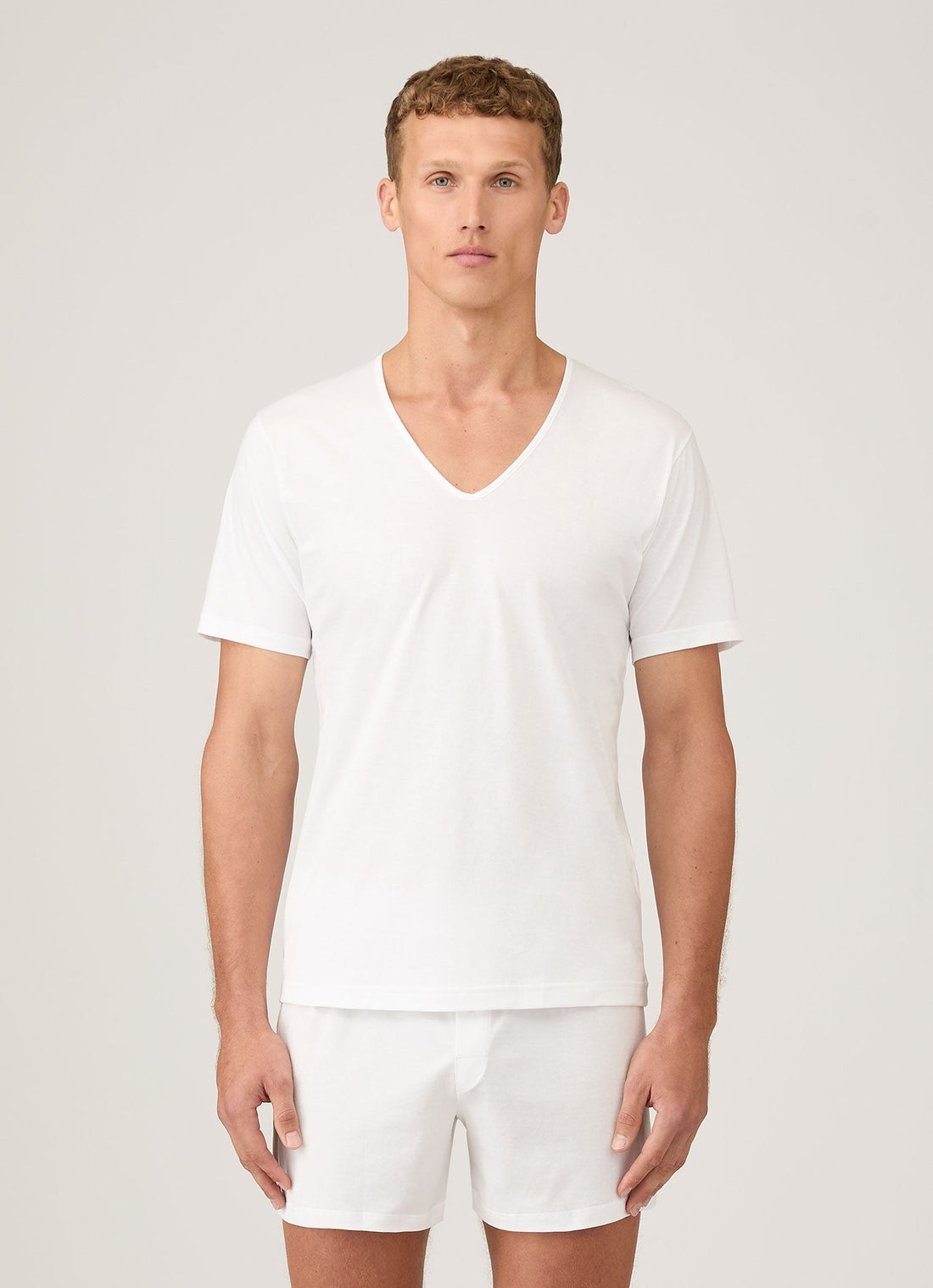 Superfine Cotton Underwear V-neck T-shirt