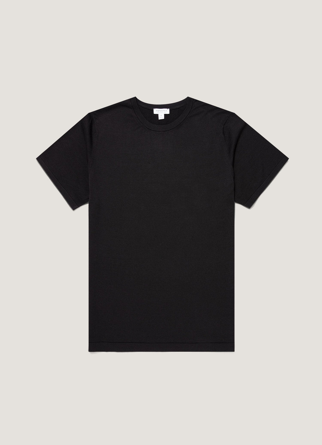 Men's Sea Island Cotton Knit T-shirt in Black