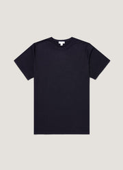 Men's Sea Island Cotton Knit T-shirt in Light Navy