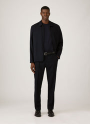 Men's Sea Island Cotton Knit T-shirt in Light Navy