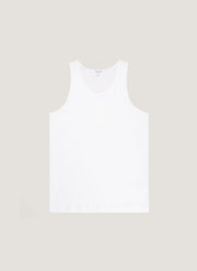 Men's Superfine Cotton Underwear Vest in White