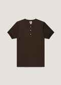 Men's Sunspel x Paul Weller Henley in Dark Brown