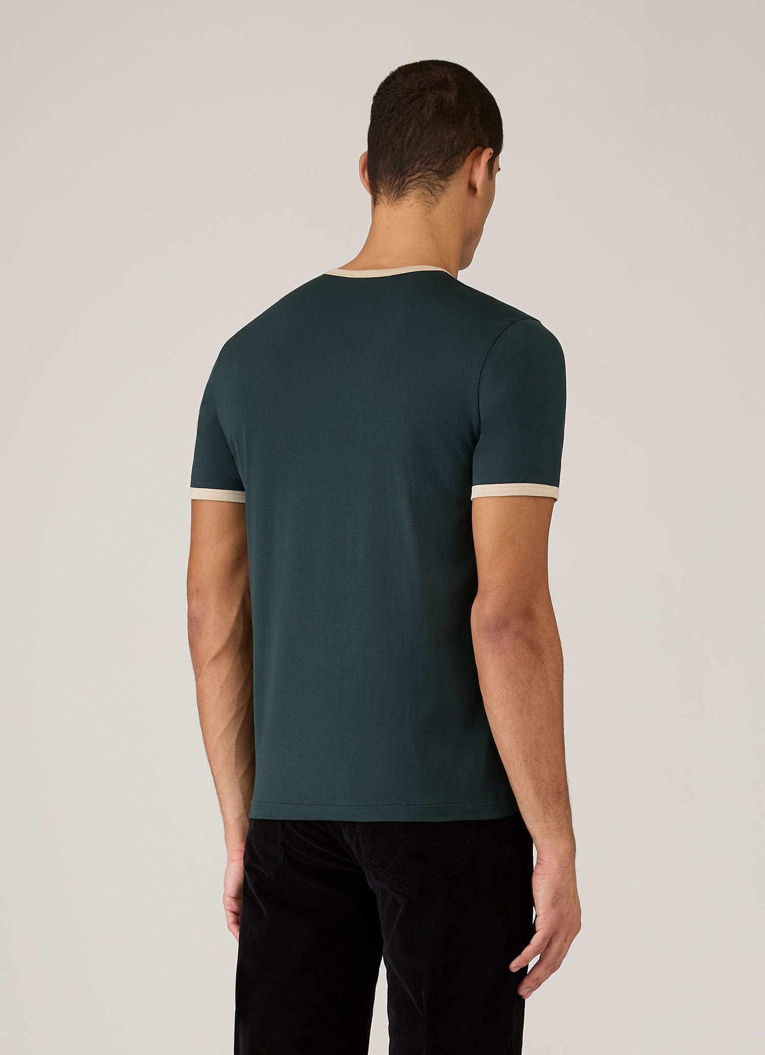 Men's Sunspel x Paul Weller Ringer T-shirt in Forest
