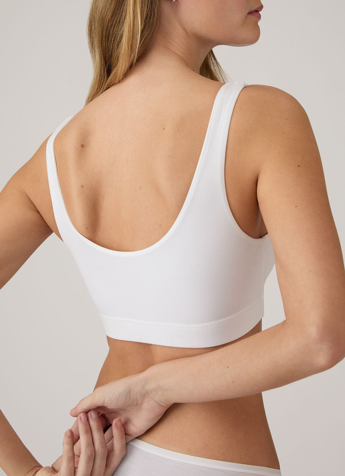 Women's Tencel™ Scoop Bralette in White