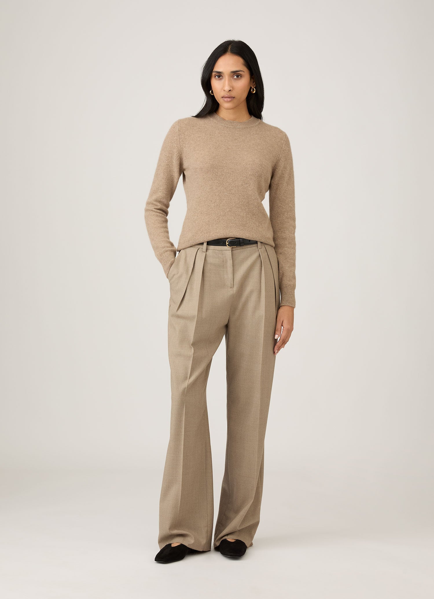 Women's Cashmere Jumper in Mink