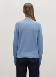 Women's Lambswool Funnel Neck Jumper in Studio Blue