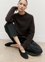 Women's Lambswool Jumper in Truffle