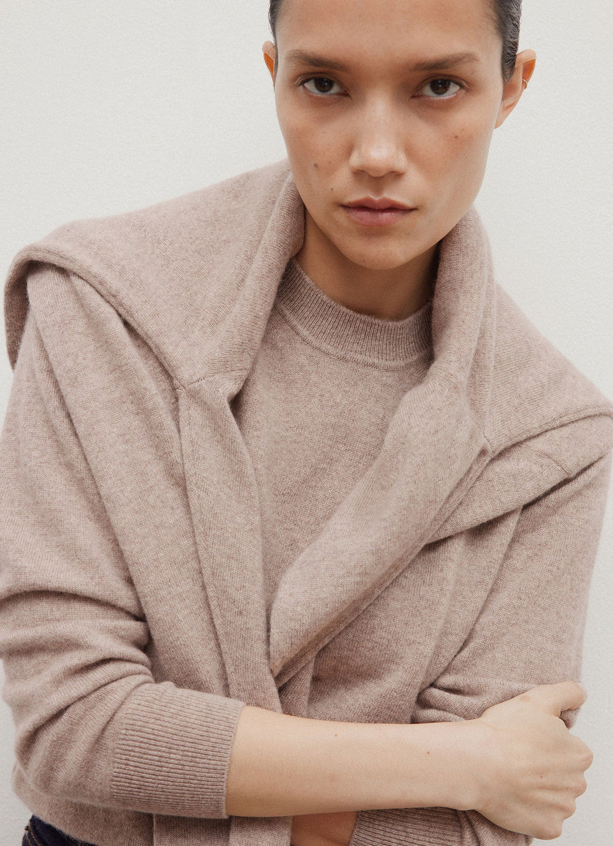Women's Cashmere Jumper in Mink