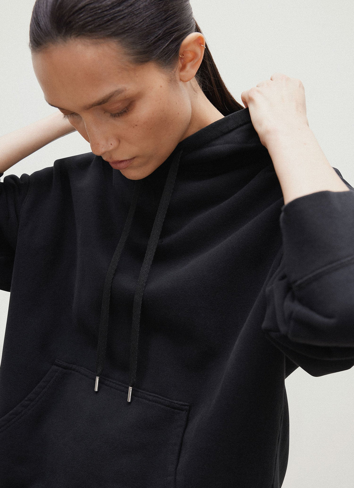 Women's Loopback Hoodie in Black