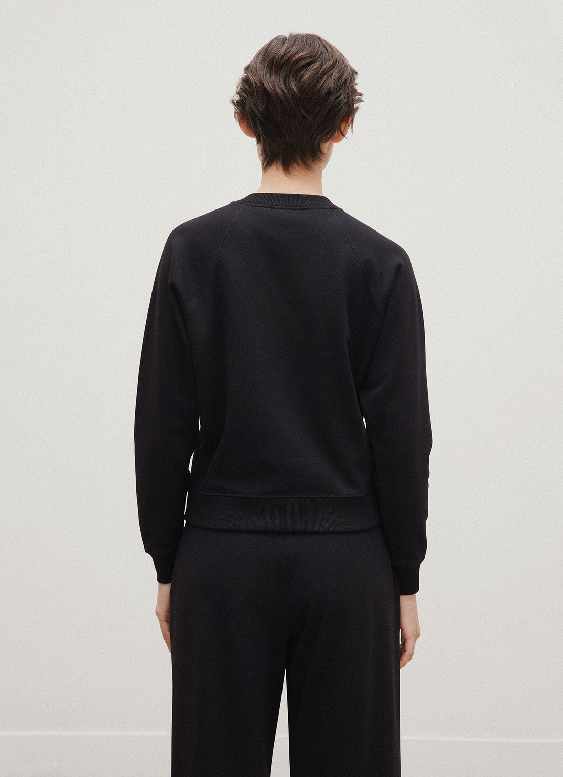 Women's Supima Loopback Sweatshirt in Black