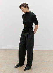 Women's Mock Neck Top in Black