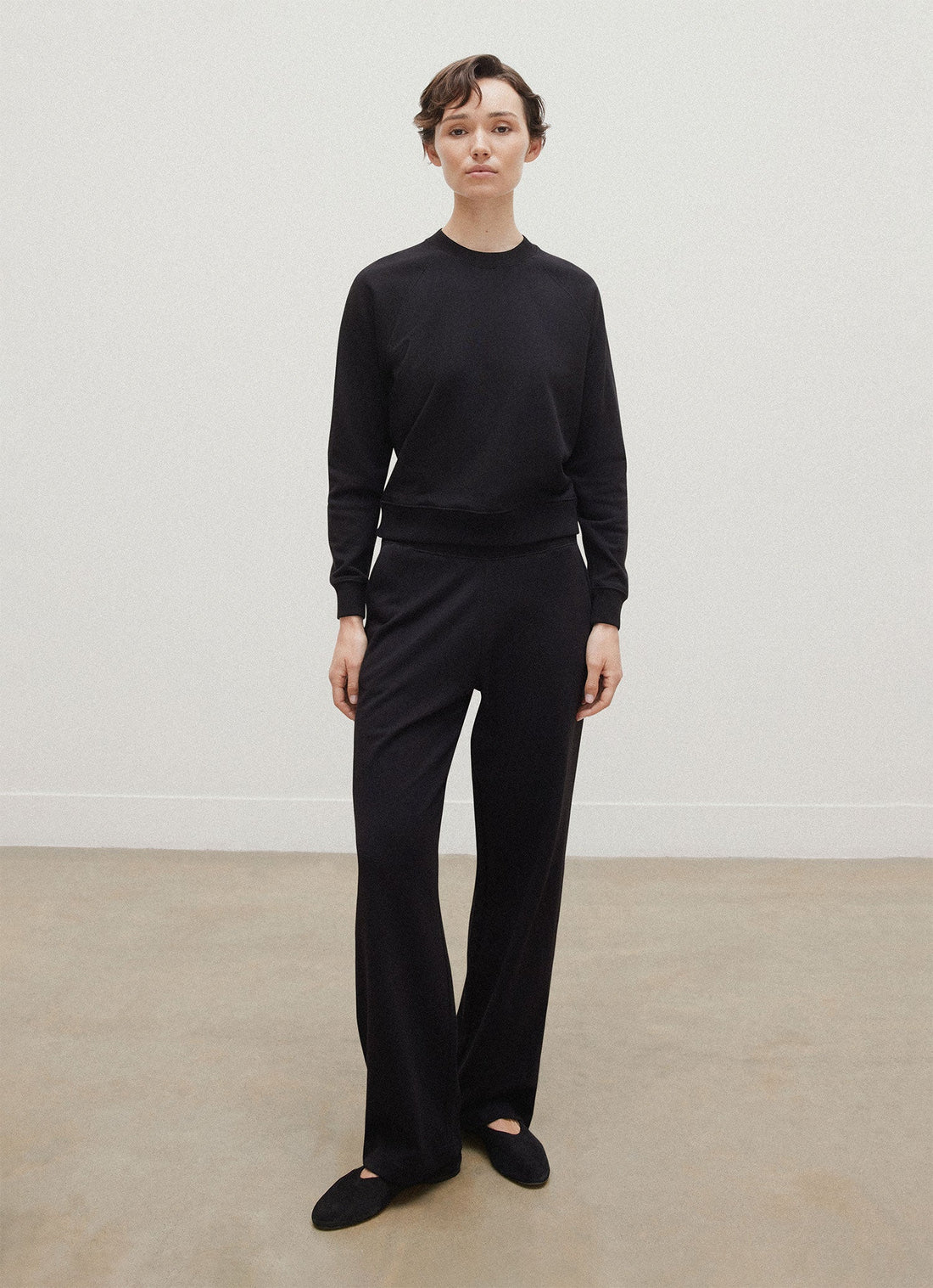 Women's Supima Loopback Sweatpants in Black