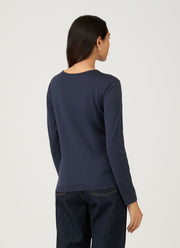 Women's Long Sleeve Classic T-shirt in Navy
