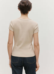 Women's Ribbed T-shirt in Hazelwood